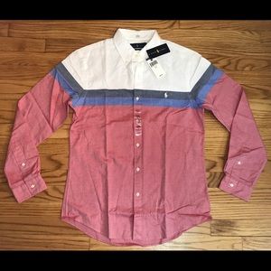 Polo Ralph Lauren Slim Fit Stripe Chambray Shirt,